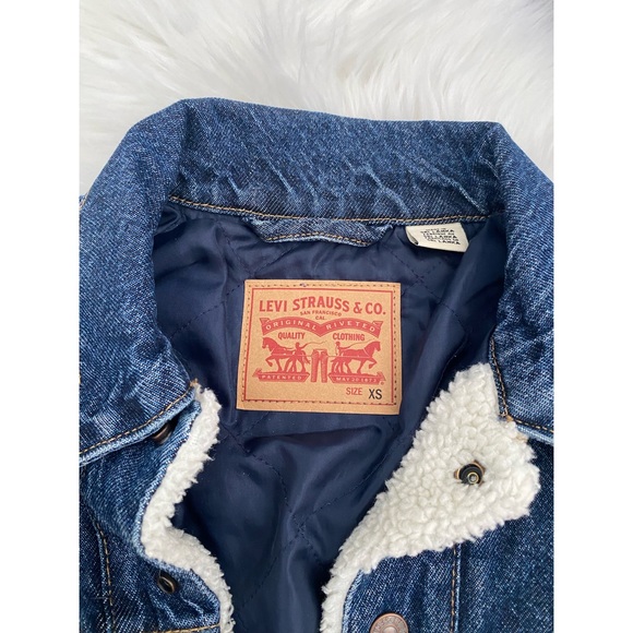 Levi’s Ex-Boyfriend Shearling Sherpa Trucker Jacket - Picture 5 of 7